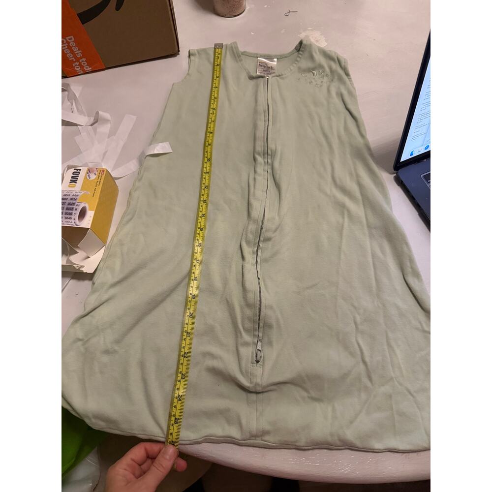 Halo sleep sack light green sz M 6-12 months 16-24 lbs baby 2 way zip cozy - Picture 5 of 8